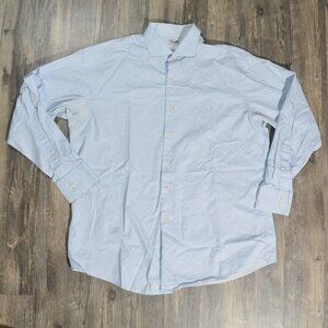 VTG BROOKS BROTHERS Size Large Blue Graph Check Italy Woven USA Made